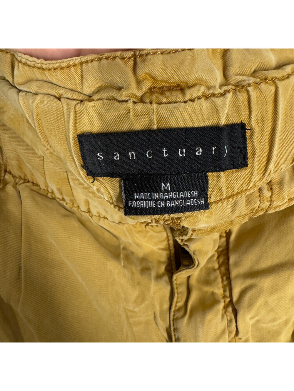 Sanctuary Cargo Pants Women M Medium Beige High Rise Flat Front Skinny Pockets - Picture 6 of 7